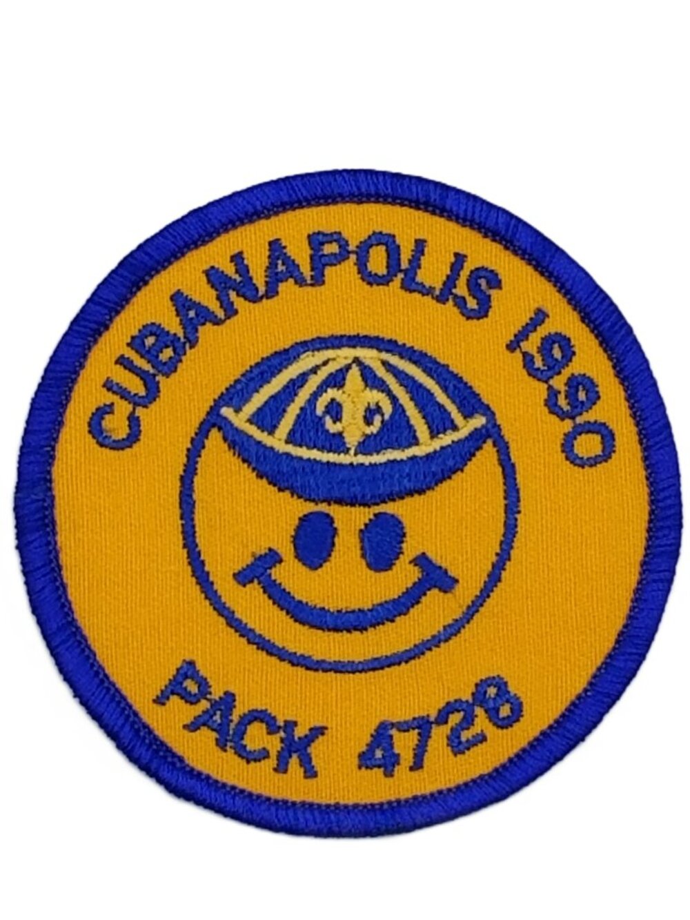 Vintage Cub Scout Cubananapolis Smiley Patch BSA Pack 4728 1990 NOS